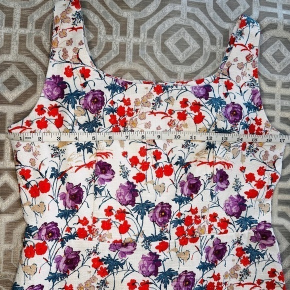 Ann Taylor Sheath Dress 4P Summer Wildflower Floral Sleeveless Party Cocktail - Picture 8 of 11